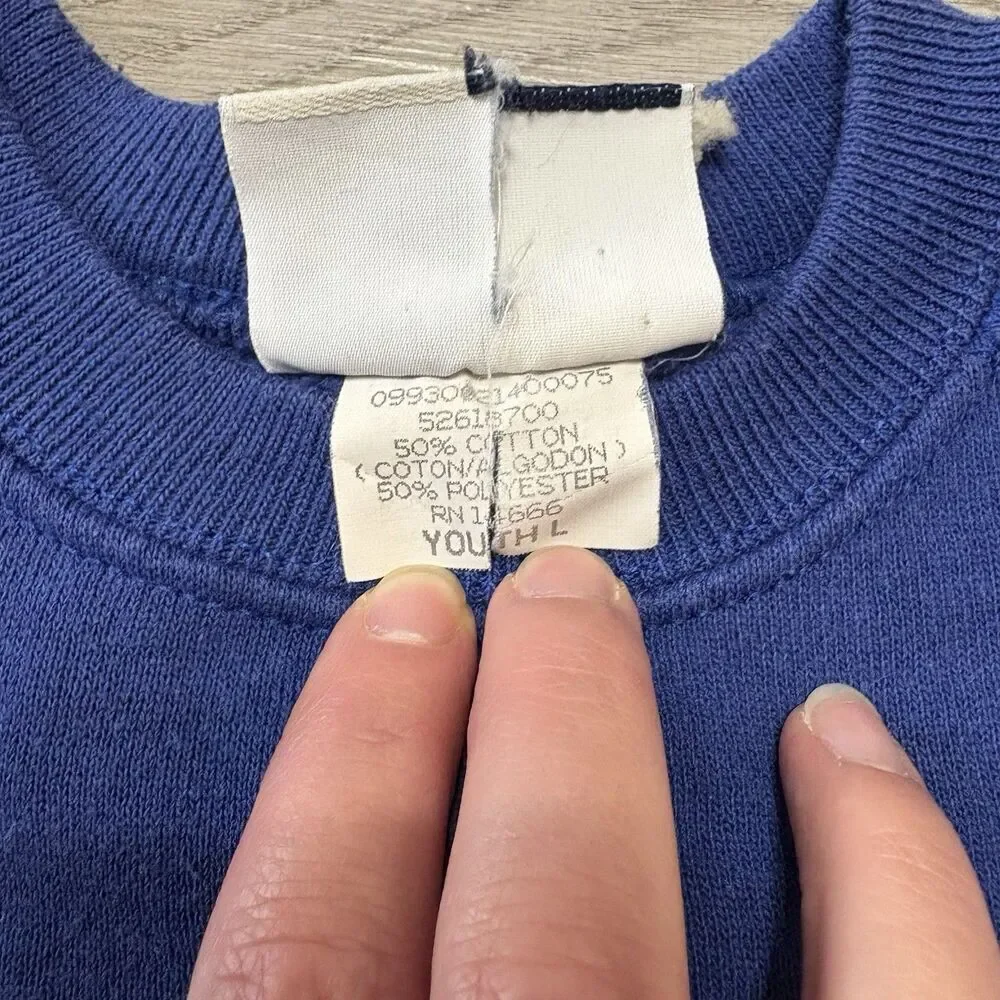 Vintage Sweatshirt YL Crewneck Graphic Basketball “Street Rules” 1990s